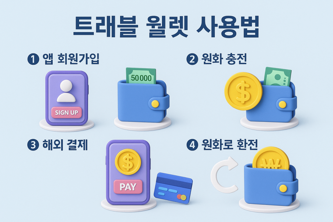 트레블 월렛 사용법